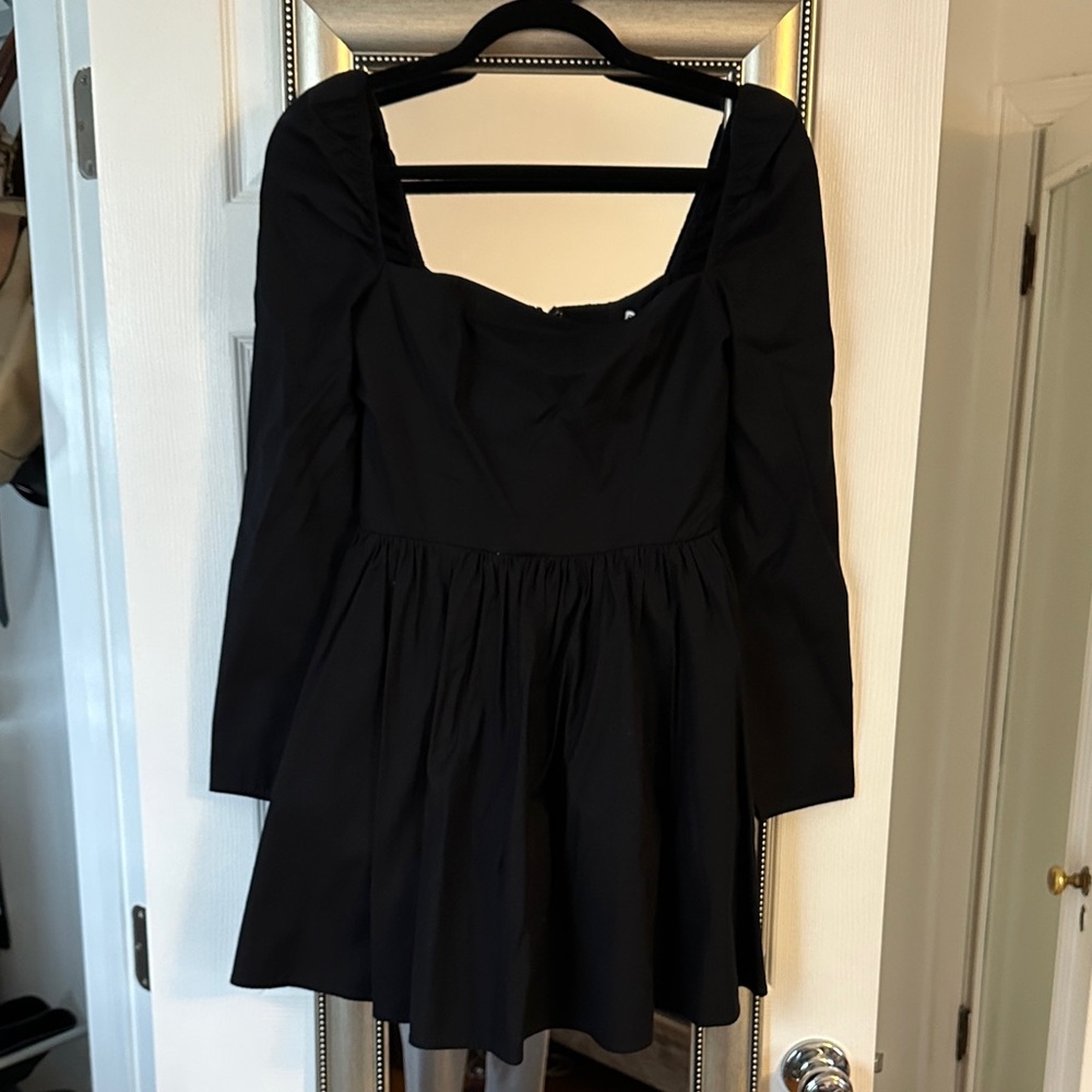 Reformation Black Long Sleeve Dress